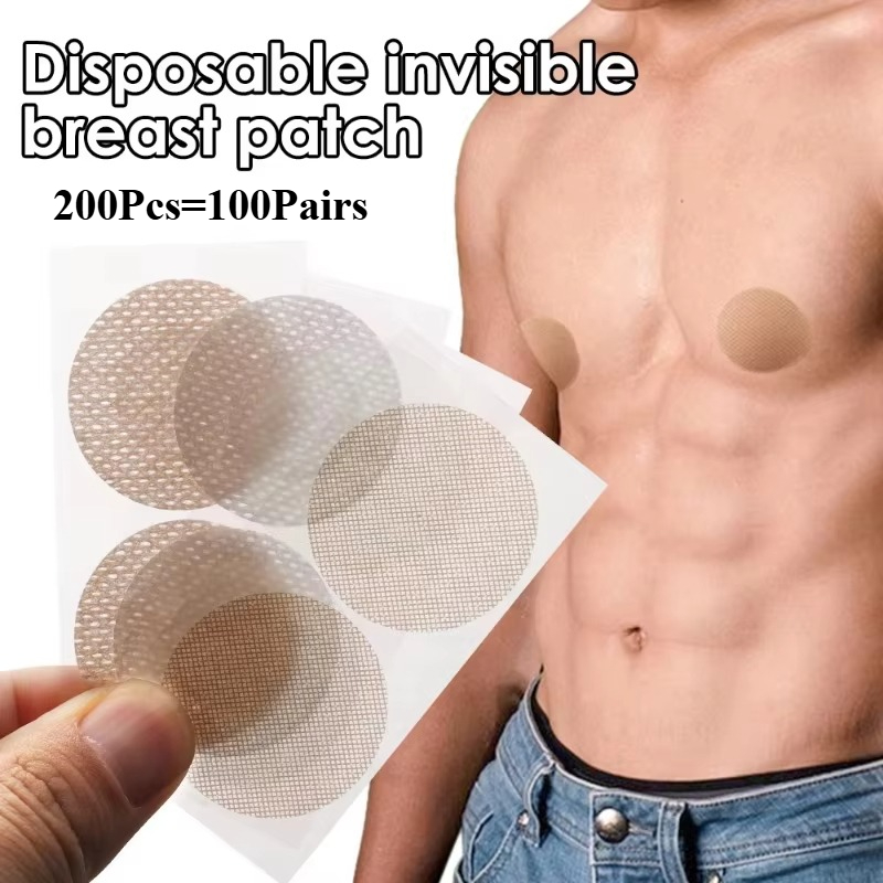 Nipple Cover Pasties - 200 قطعة غطاء الحلمة الرجالي غير