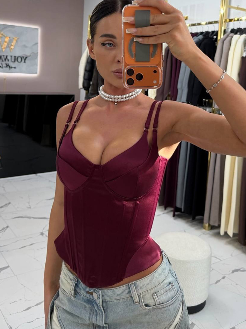 Strapless Bra Backless - توب كورسيه نسائي مثير بدون حمالات،