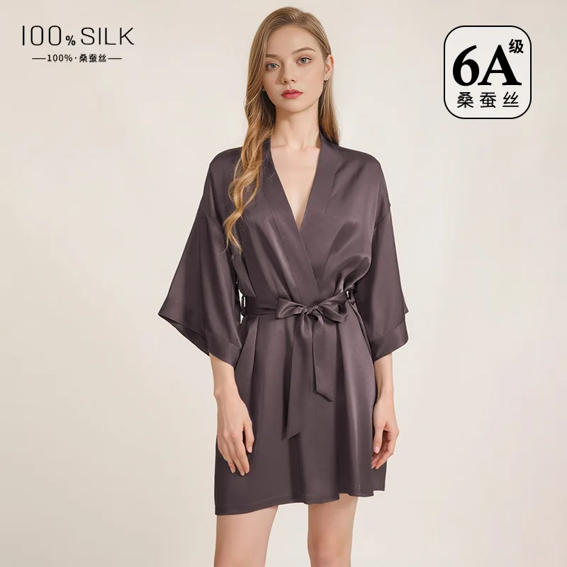 Robe Silk Women - روب نسائي من حرير التوت النقي،